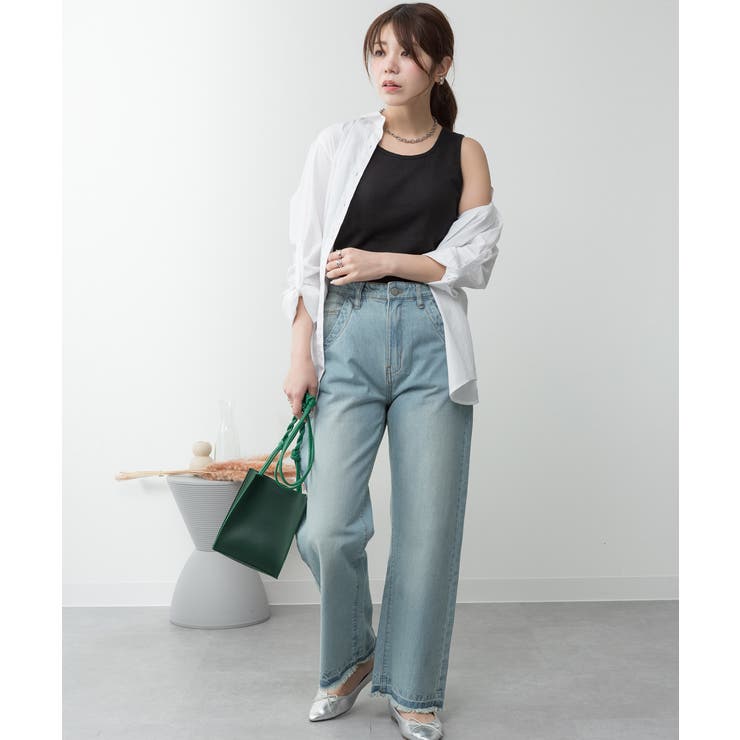 カップ付きコットンフライスタンクトップ | atONE | 詳細画像18 