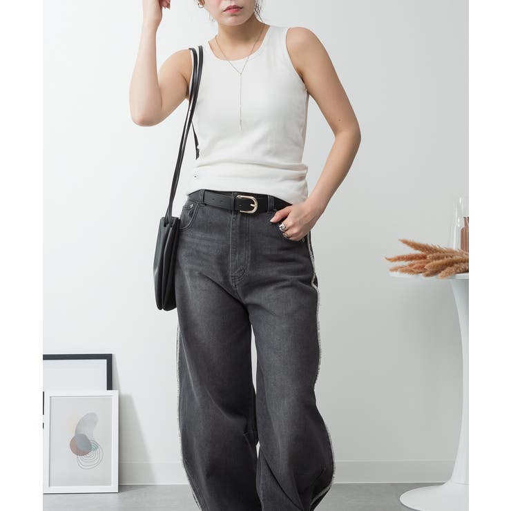 カップ付きコットンフライスタンクトップ | atONE | 詳細画像1 