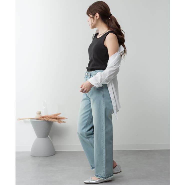 カップ付きコットンフライスタンクトップ | atONE | 詳細画像20 