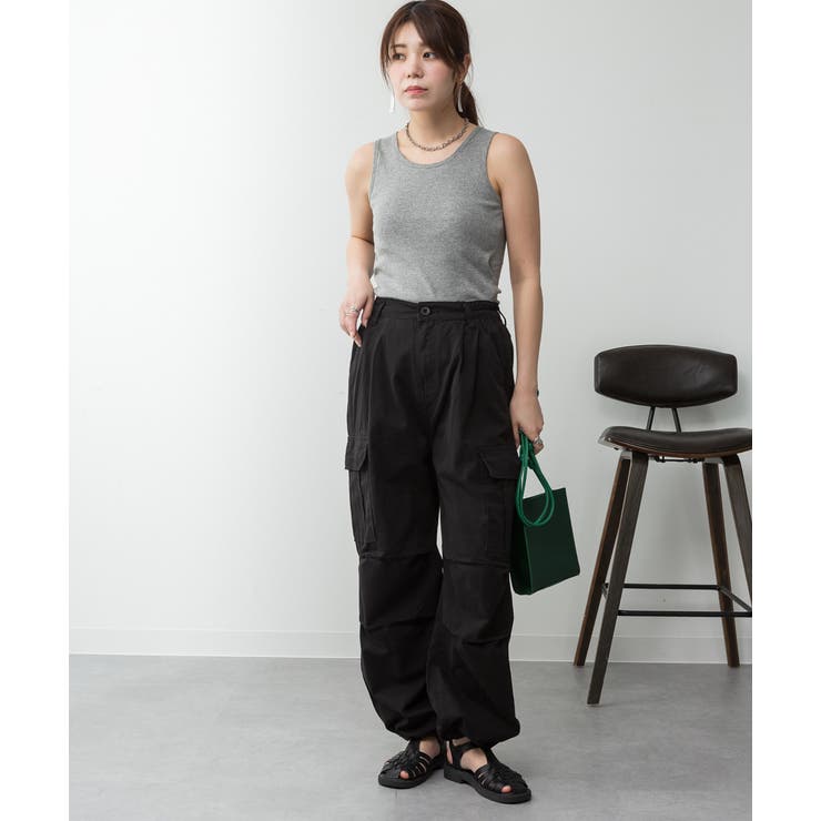 カップ付きコットンフライスタンクトップ | atONE | 詳細画像29 