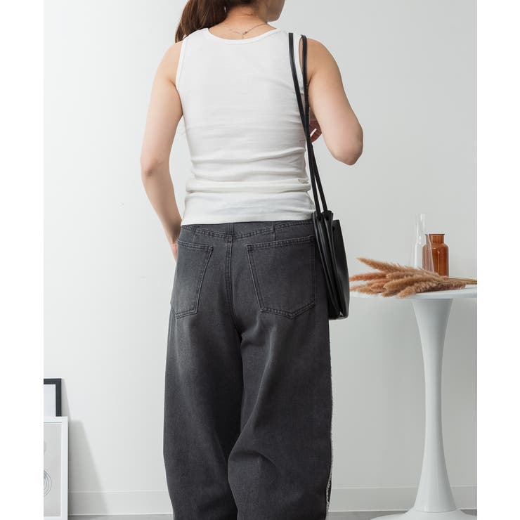 カップ付きコットンフライスタンクトップ | atONE | 詳細画像3 