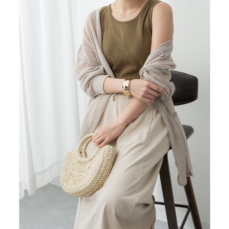 カップ付きコットンフライスタンクトップ | atONE | 詳細画像40 