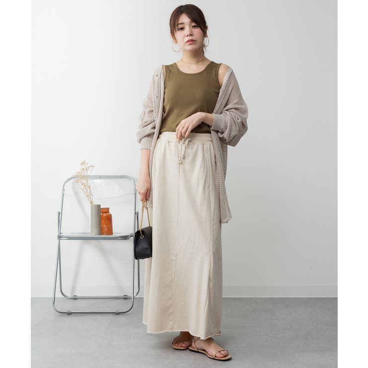 カップ付きコットンフライスタンクトップ | atONE | 詳細画像45 