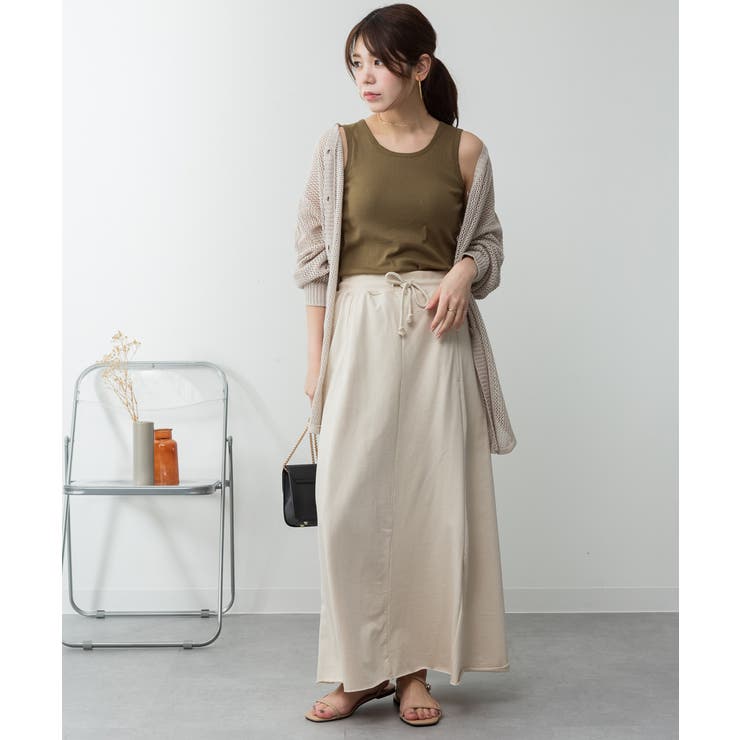 カップ付きコットンフライスタンクトップ | atONE | 詳細画像46 