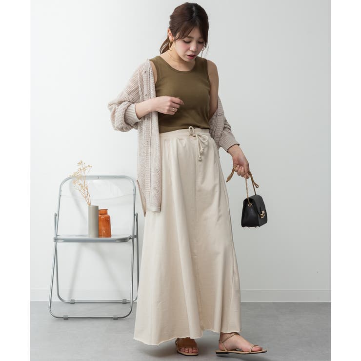 カップ付きコットンフライスタンクトップ | atONE | 詳細画像48 