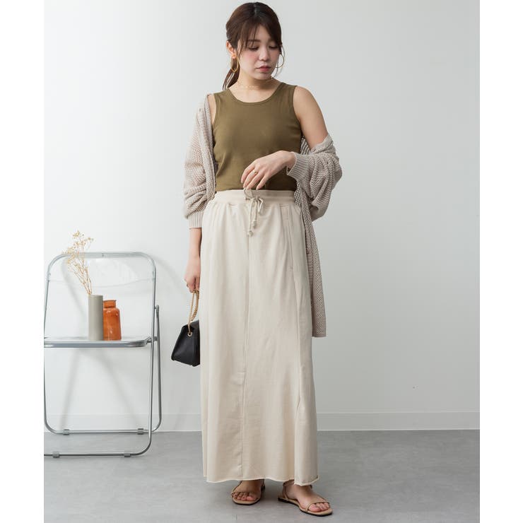 カップ付きコットンフライスタンクトップ | atONE | 詳細画像49 