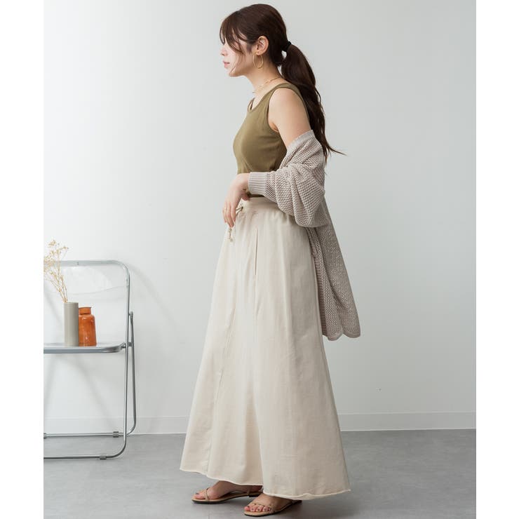 カップ付きコットンフライスタンクトップ | atONE | 詳細画像50 