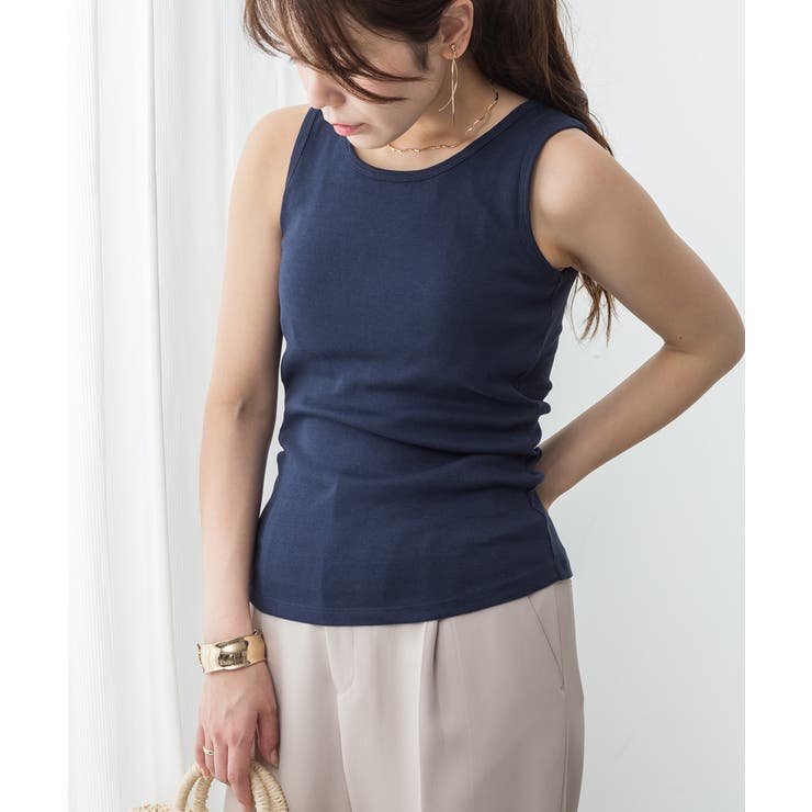 カップ付きコットンフライスタンクトップ | atONE | 詳細画像54 