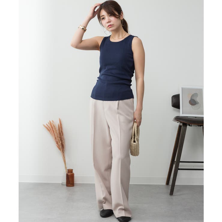 カップ付きコットンフライスタンクトップ | atONE | 詳細画像58 