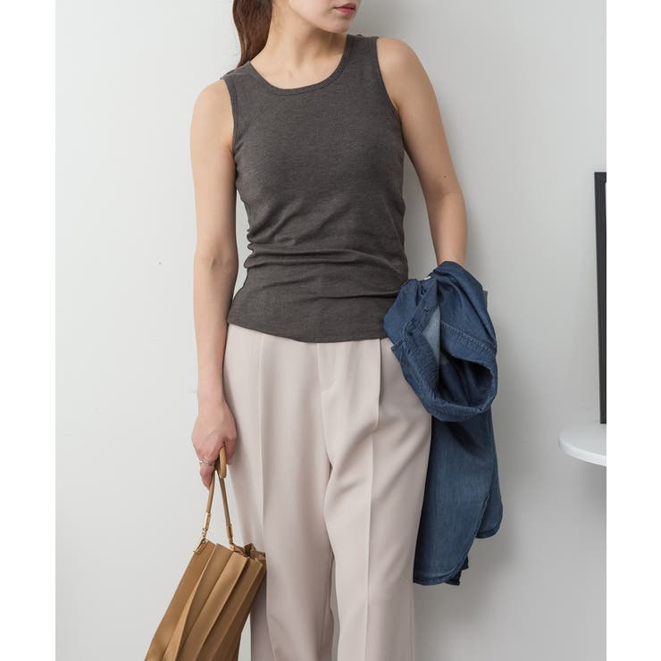 カップ付きコットンフライスタンクトップ | atONE | 詳細画像61 