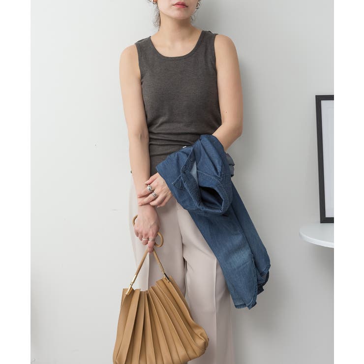 カップ付きコットンフライスタンクトップ | atONE | 詳細画像62 