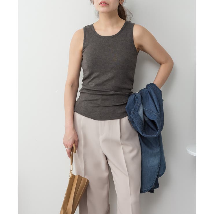 カップ付きコットンフライスタンクトップ | atONE | 詳細画像63 