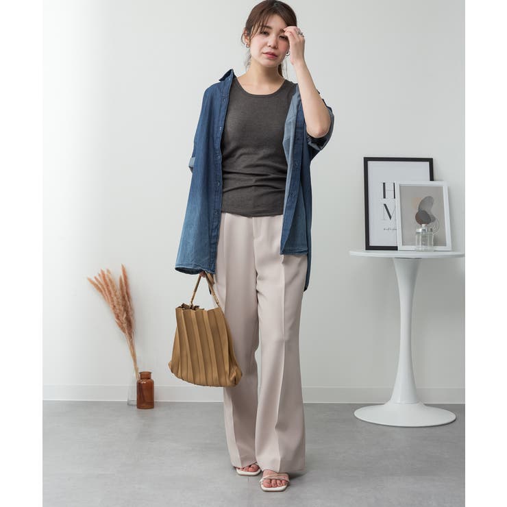 カップ付きコットンフライスタンクトップ | atONE | 詳細画像68 