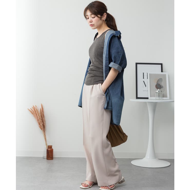 カップ付きコットンフライスタンクトップ | atONE | 詳細画像72 