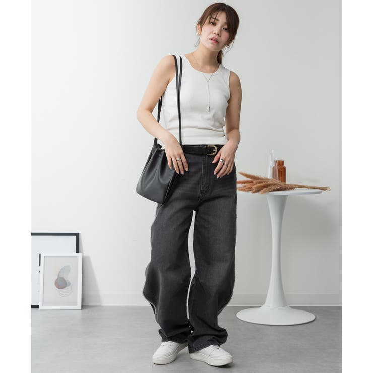 カップ付きコットンフライスタンクトップ | atONE | 詳細画像7 