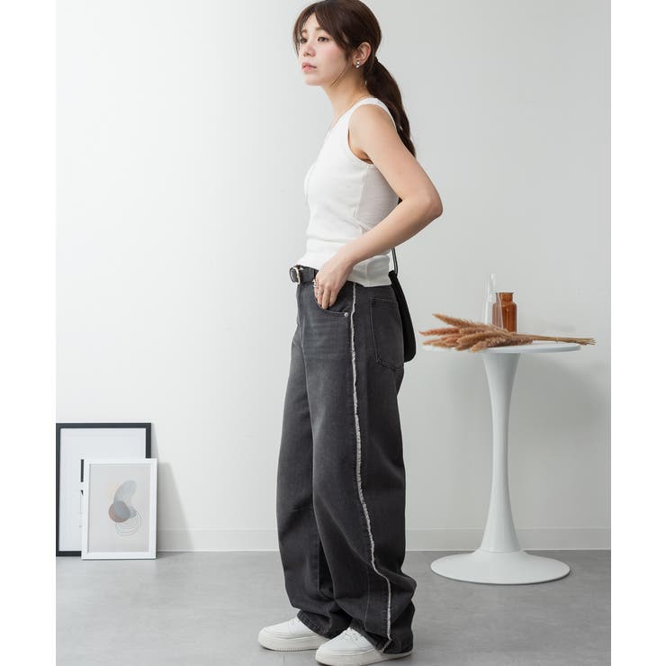 カップ付きコットンフライスタンクトップ | atONE | 詳細画像8 