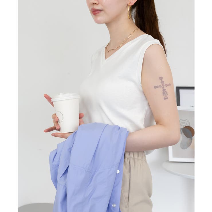 Vネックノースリーブトップス | atONE | 詳細画像18 