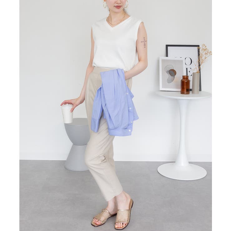 Vネックノースリーブトップス | atONE | 詳細画像21 