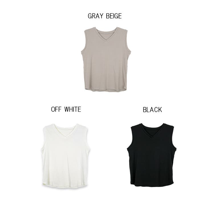 Vネックノースリーブトップス | atONE | 詳細画像33 