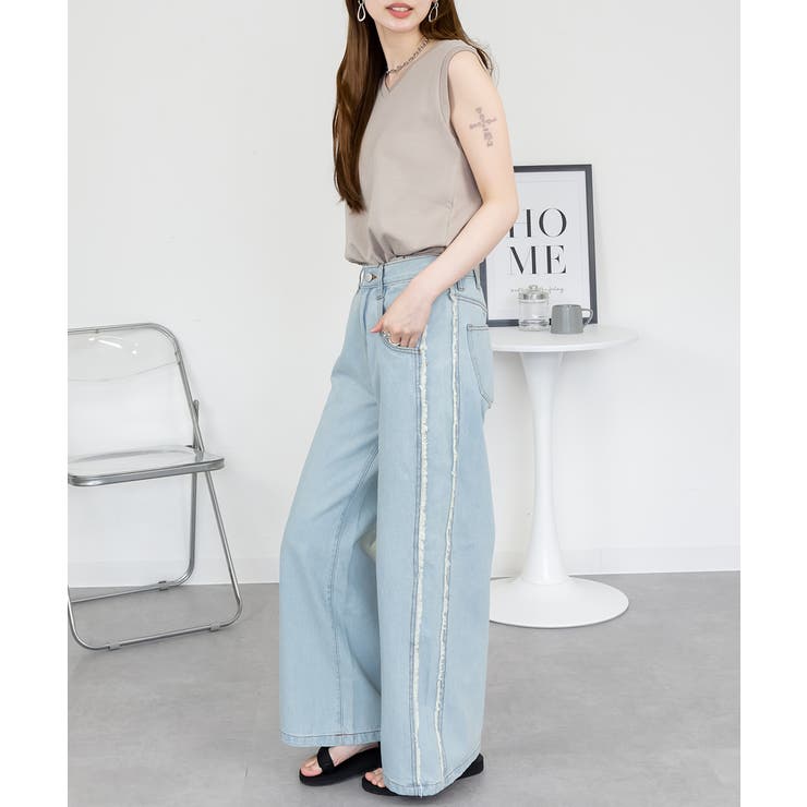 Vネックノースリーブトップス | atONE | 詳細画像6 