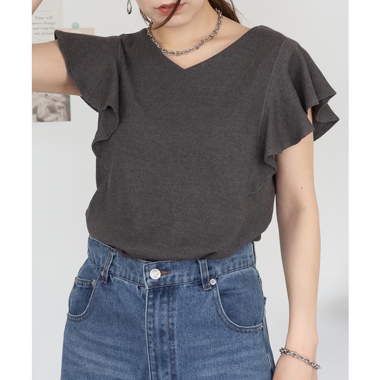 フレアーフレンチスリーブTシャツ | atONE | 詳細画像10 