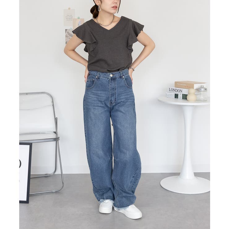 フレアーフレンチスリーブTシャツ | atONE | 詳細画像13 