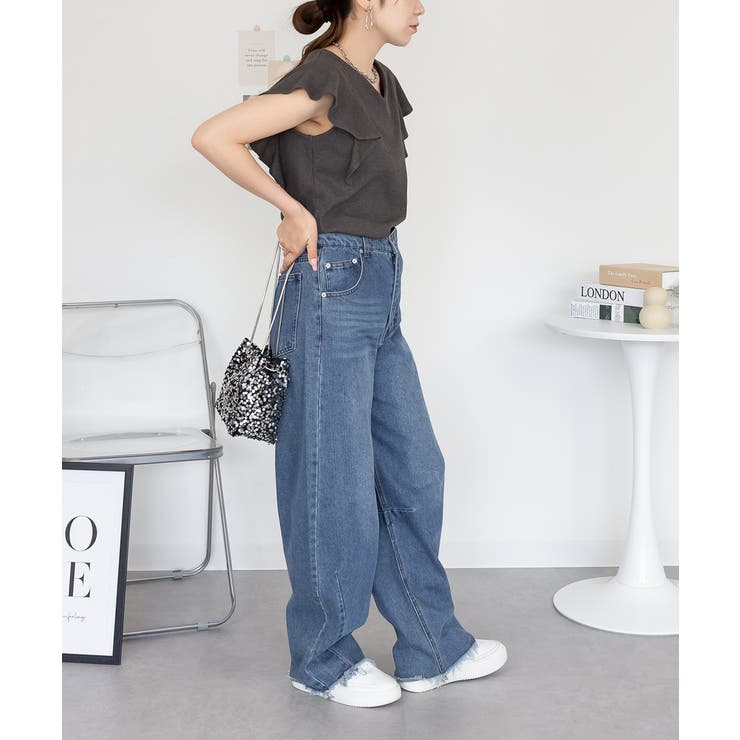 フレアーフレンチスリーブTシャツ | atONE | 詳細画像14 