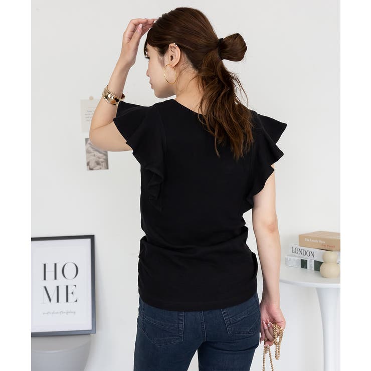 フレアーフレンチスリーブTシャツ | atONE | 詳細画像4 