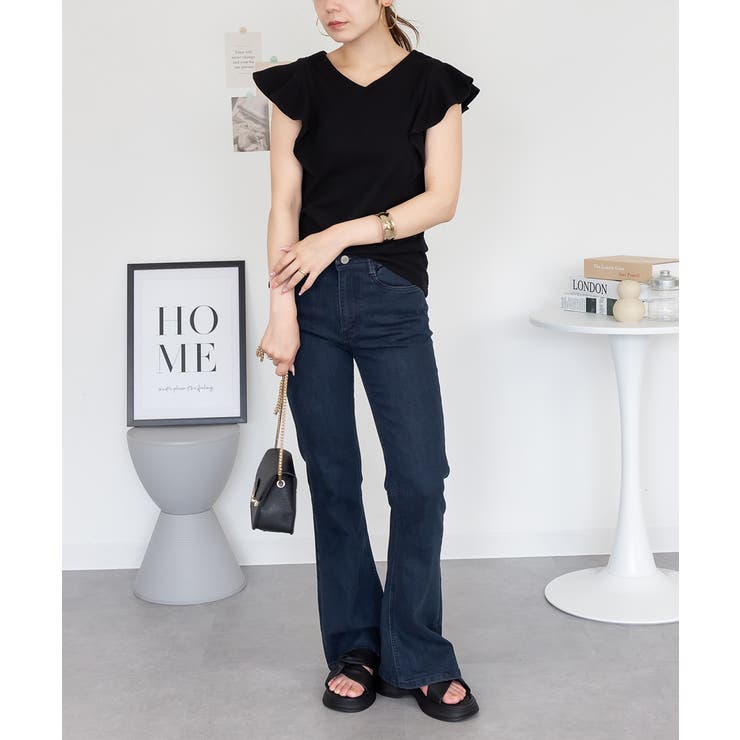 フレアーフレンチスリーブTシャツ | atONE | 詳細画像5 