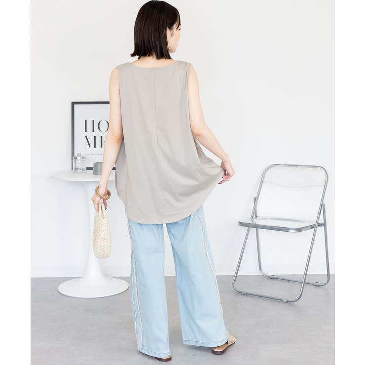 脇タックノースリーブトップス | atONE | 詳細画像18 