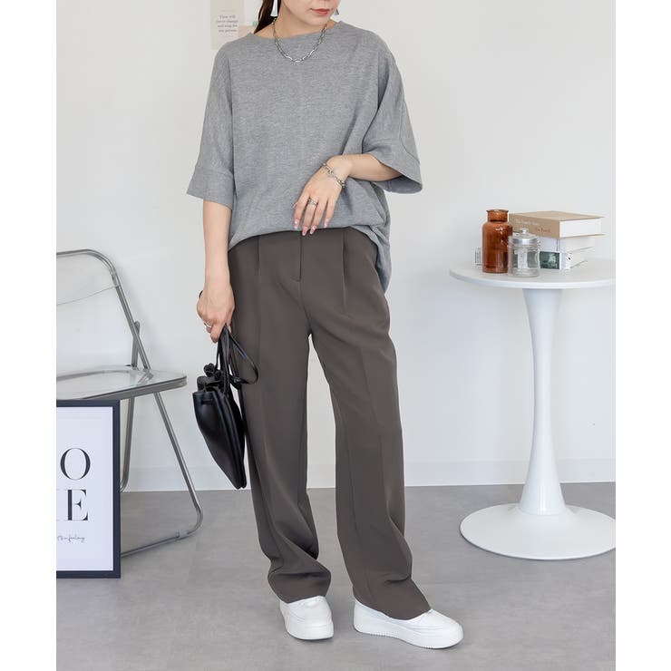 コットンワッフル7分袖ドルマンTシャツ | atONE | 詳細画像12 