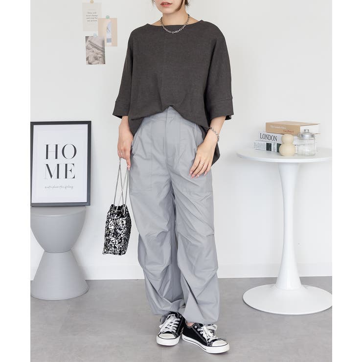 コットンワッフル7分袖ドルマンTシャツ | atONE | 詳細画像19 