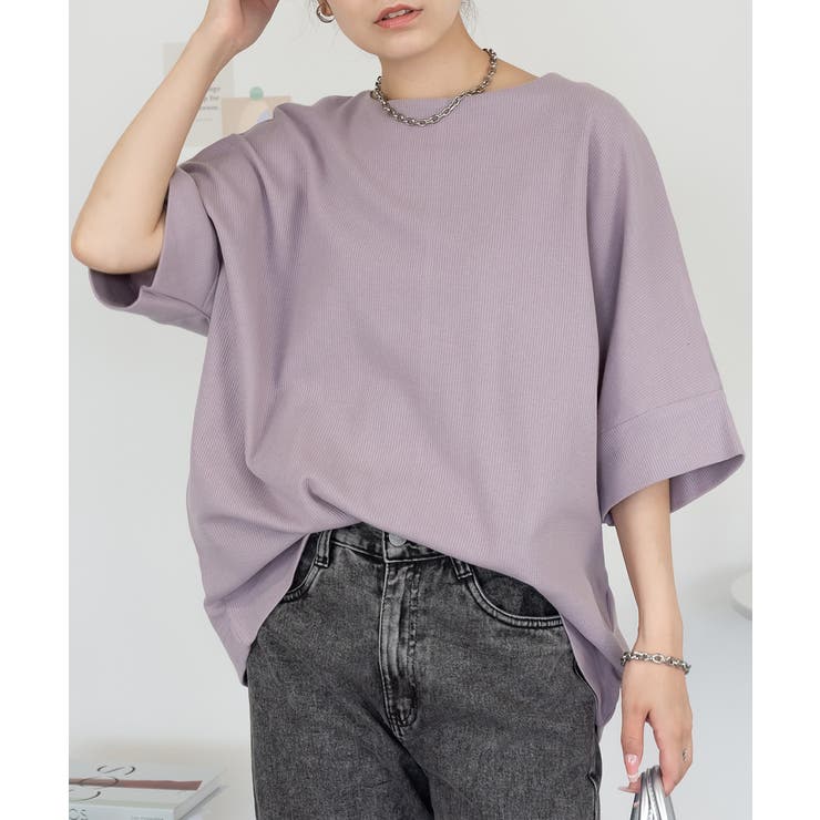 コットンワッフル7分袖ドルマンTシャツ | atONE | 詳細画像36 