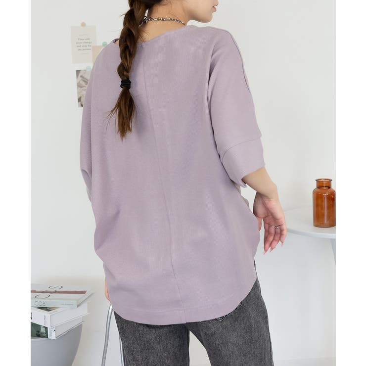 コットンワッフル7分袖ドルマンTシャツ | atONE | 詳細画像39 