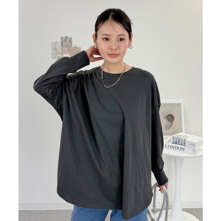 オーバーサイズ裾ラウンドカットソー | atONE | 詳細画像13 