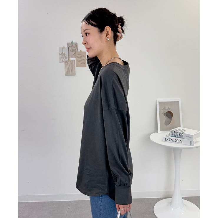 オーバーサイズ裾ラウンドカットソー | atONE | 詳細画像15 