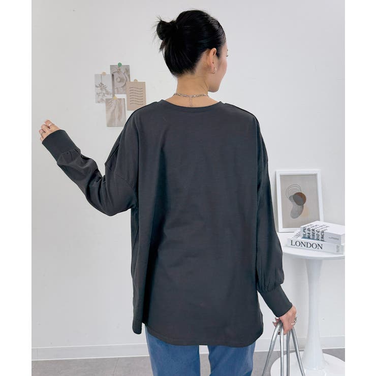 オーバーサイズ裾ラウンドカットソー | atONE | 詳細画像16 