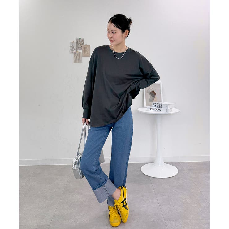 オーバーサイズ裾ラウンドカットソー | atONE | 詳細画像17 