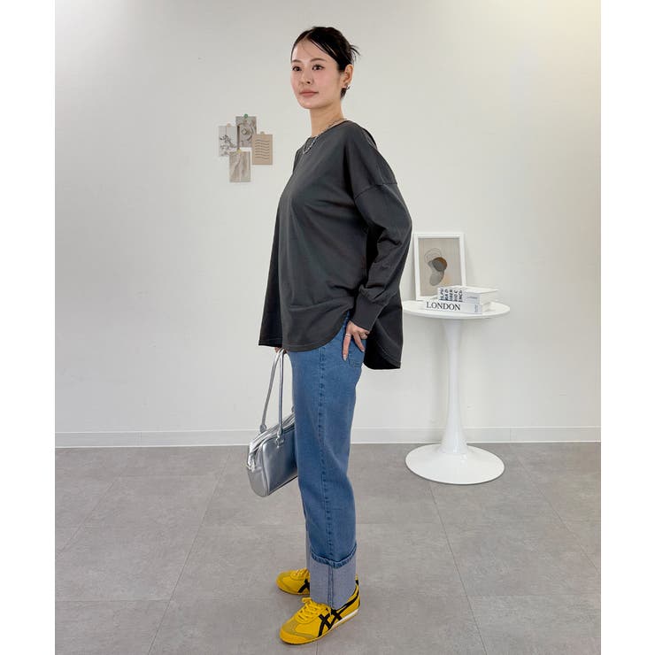 オーバーサイズ裾ラウンドカットソー | atONE | 詳細画像18 