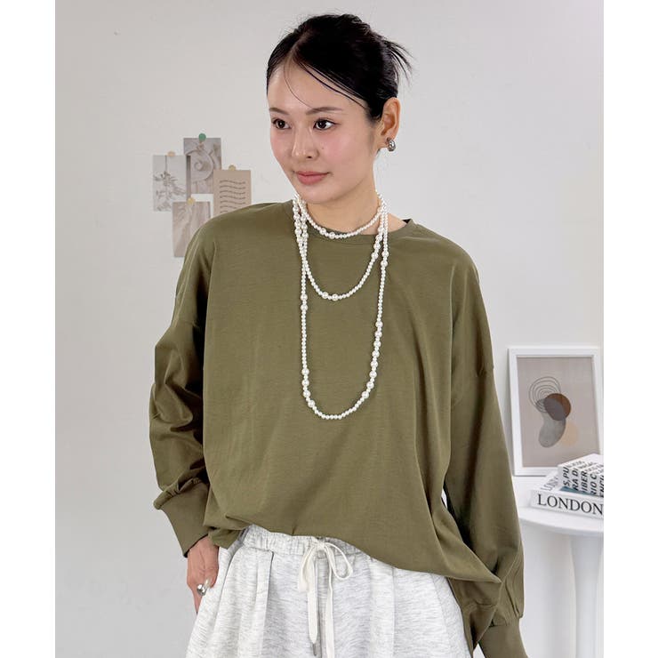 オーバーサイズ裾ラウンドカットソー | atONE | 詳細画像20 