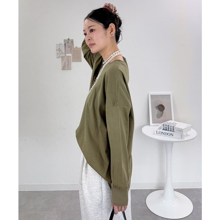 オーバーサイズ裾ラウンドカットソー | atONE | 詳細画像22 