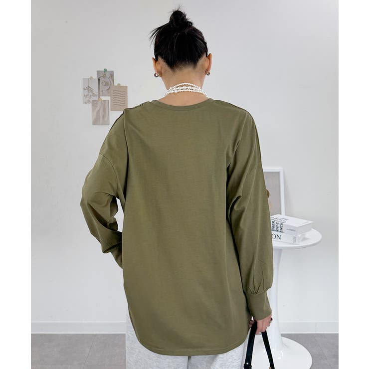 オーバーサイズ裾ラウンドカットソー | atONE | 詳細画像23 