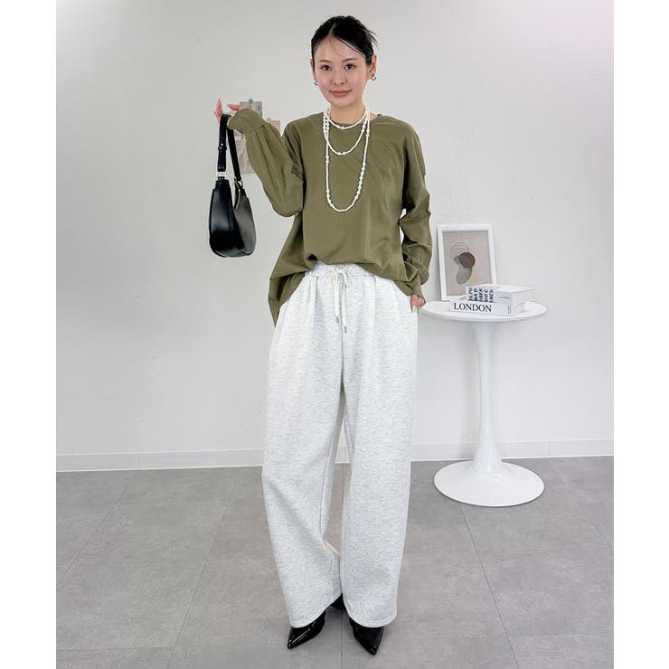 オーバーサイズ裾ラウンドカットソー | atONE | 詳細画像24 