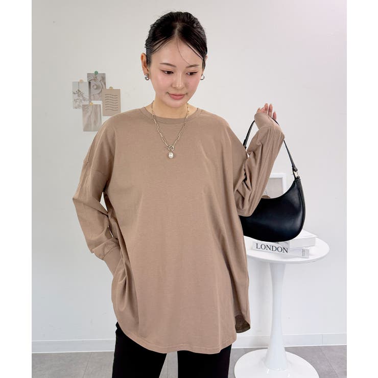 オーバーサイズ裾ラウンドカットソー | atONE | 詳細画像28 