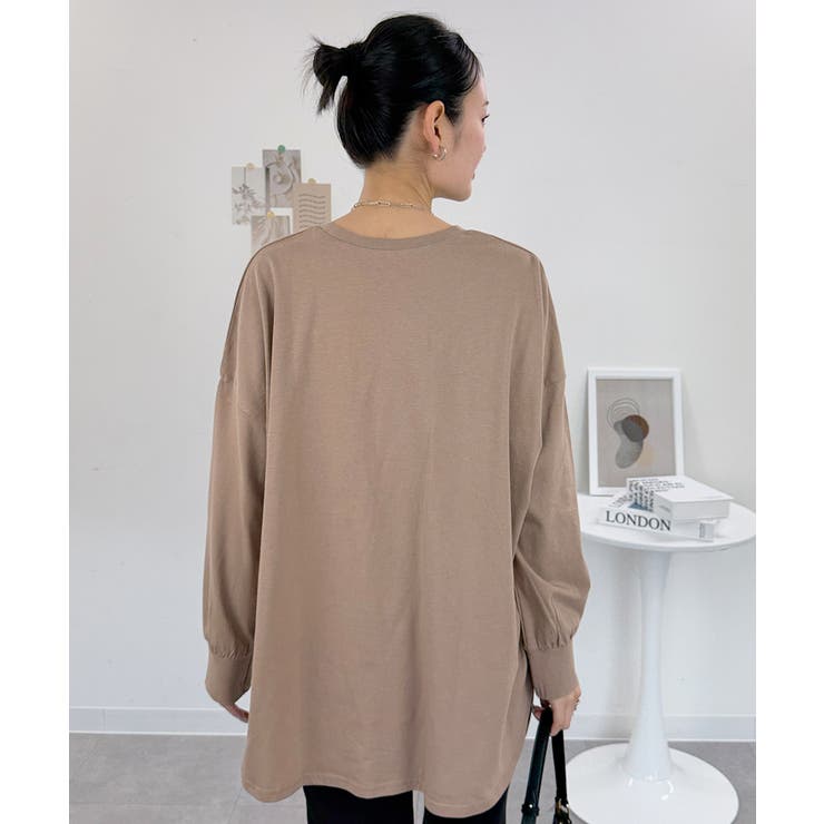 オーバーサイズ裾ラウンドカットソー | atONE | 詳細画像30 