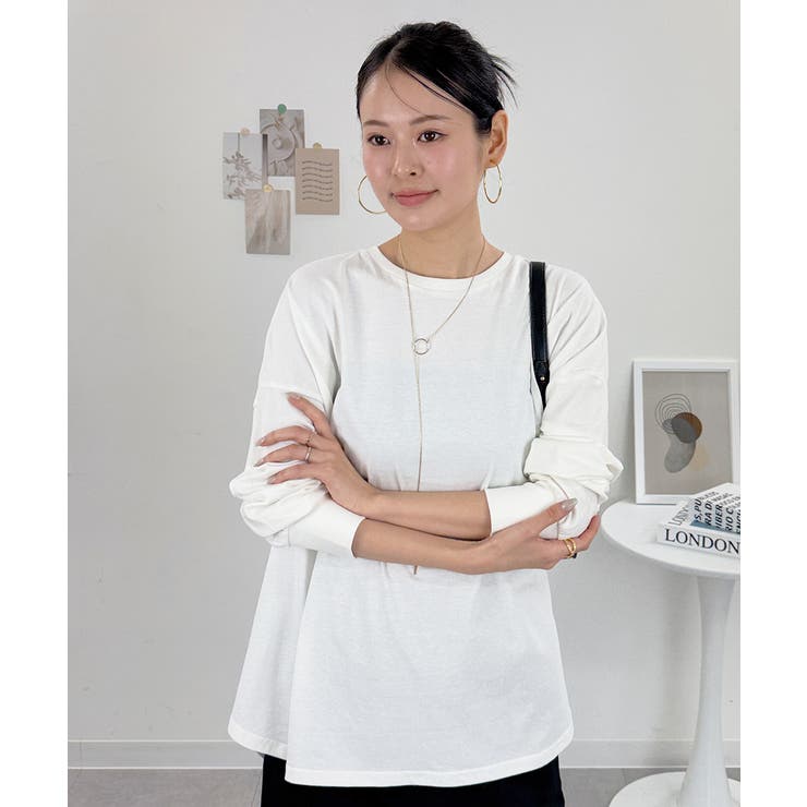 オーバーサイズ裾ラウンドカットソー | atONE | 詳細画像35 