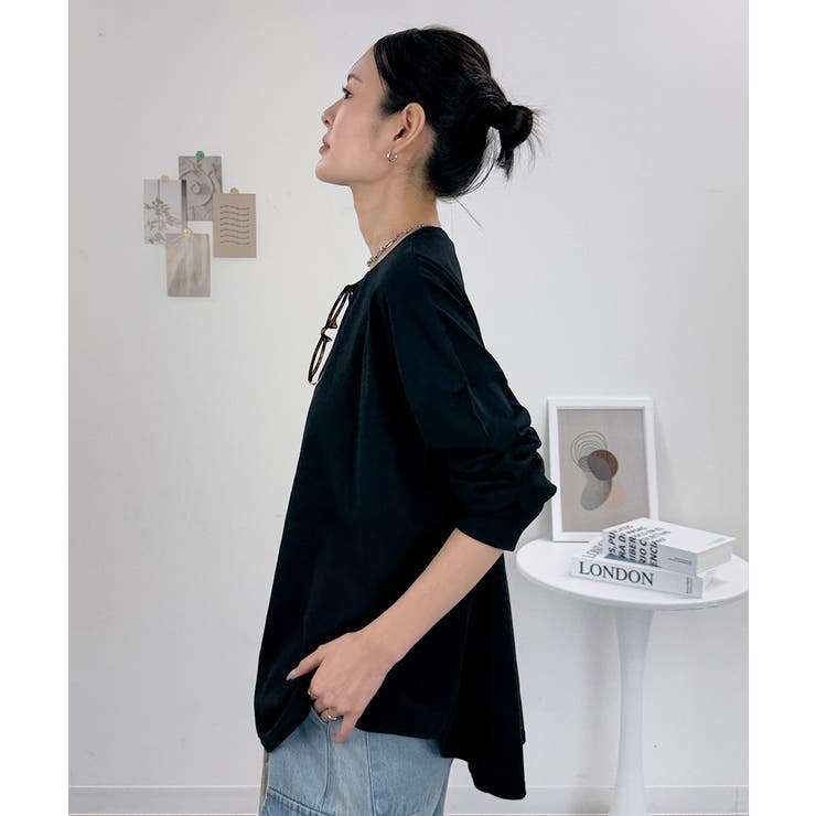 オーバーサイズ裾ラウンドカットソー | atONE | 詳細画像8 