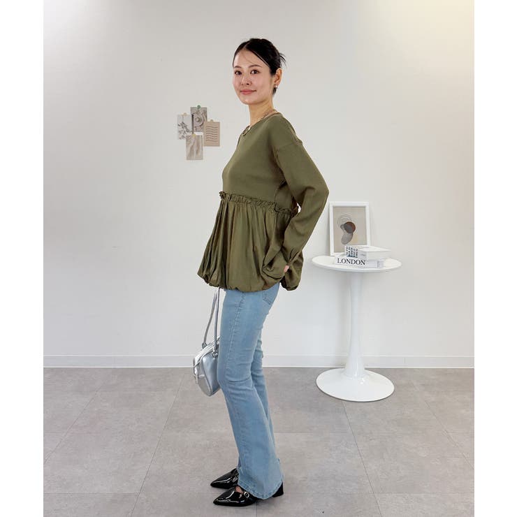 ペプラム切替バルーントップス | atONE | 詳細画像16 