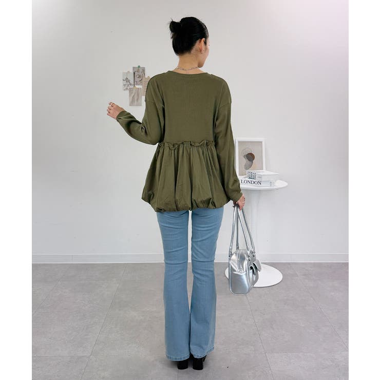 ペプラム切替バルーントップス | atONE | 詳細画像17 