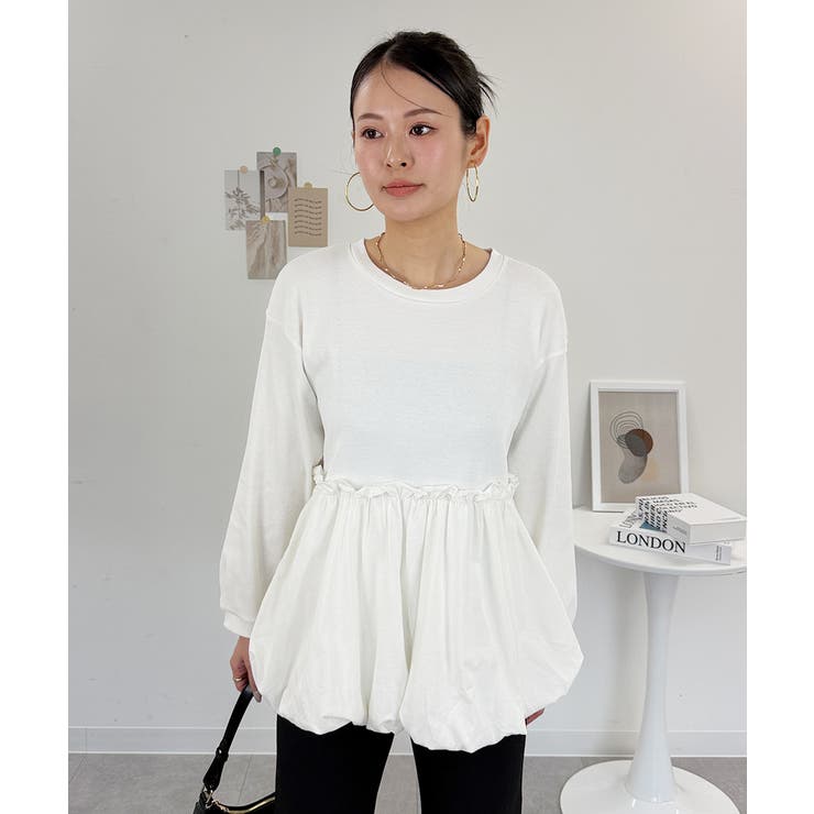 ペプラム切替バルーントップス | atONE | 詳細画像18 